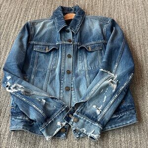 Saint Laurent distressed denim jacket